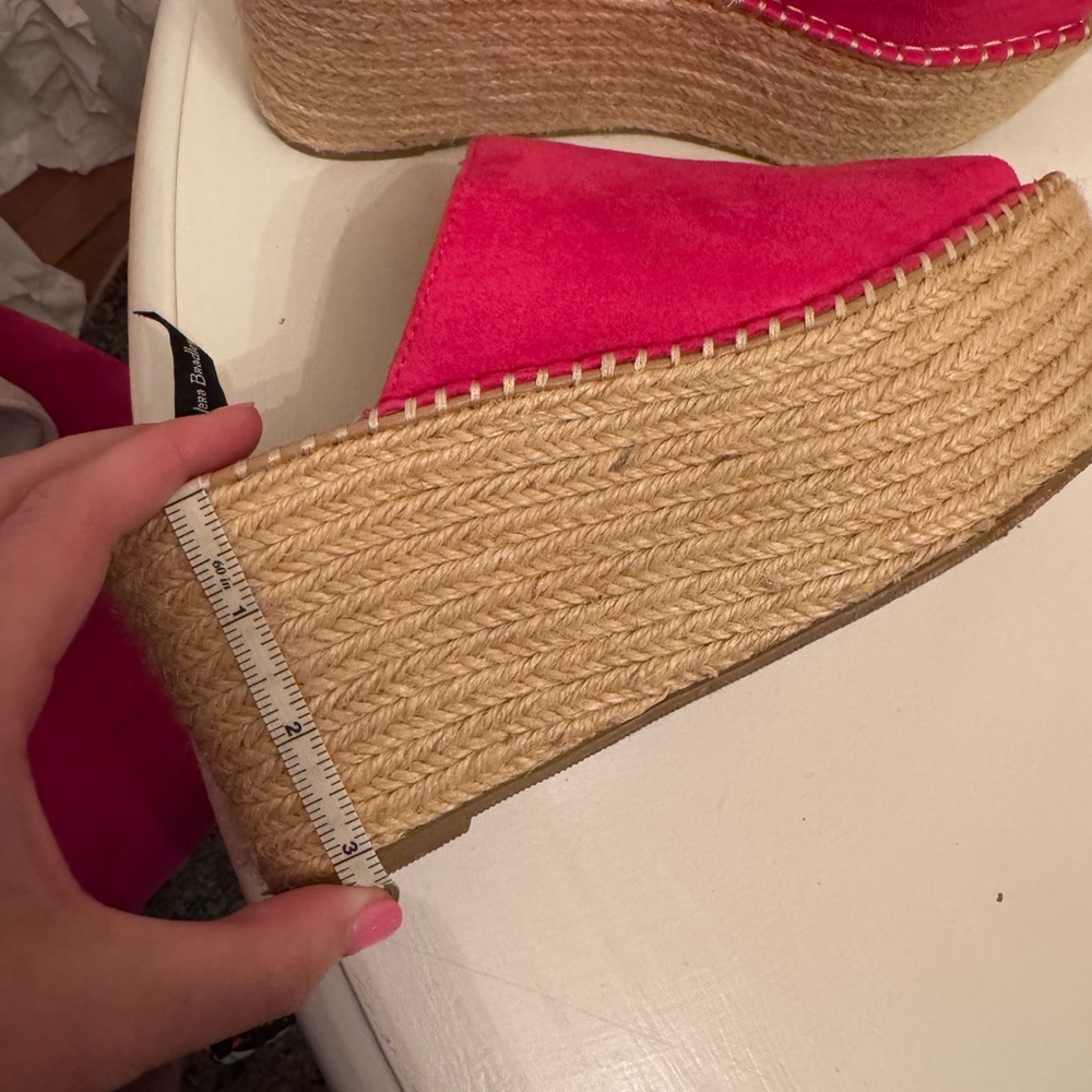 Soda Fuchsia Espadrille Wedge Sandals
